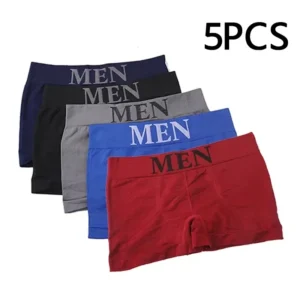 Five pairs of men's boxer briefs.