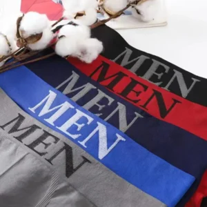 Men's underwear in various colors displayed.