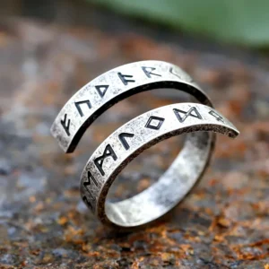 2024 New 316L Stainless Steel Viking Rotating chain rune Ring For Men Fashion retro Amulet fashion Jewelry Gift free shipping